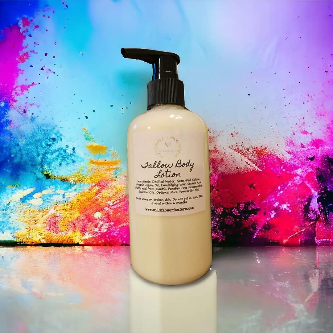 8 oz Tallow Pump Body Lotion