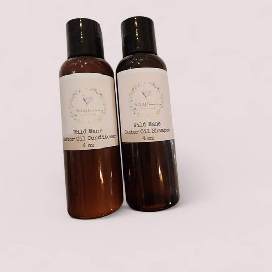 4 oz Wild Mane Castor Oil + Rosemary Shampoo or Conditioner