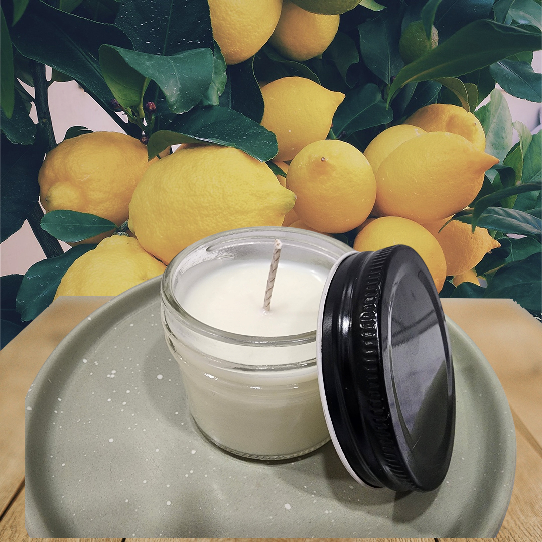 4 oz Soy Candle Cinnamon, Lemon, Eucalyptus, Vanilla Latte