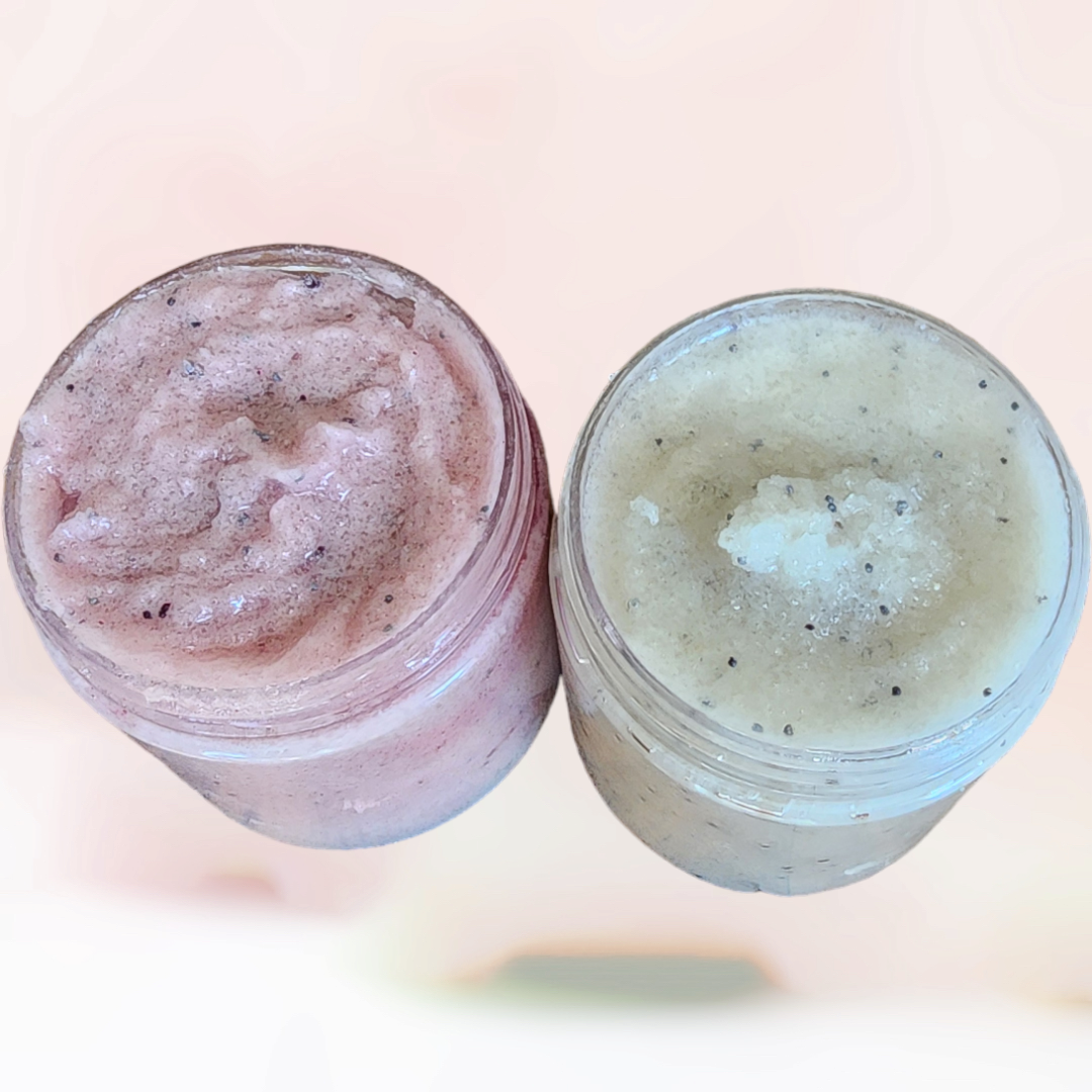 4 oz Body Scrubs (Strawberry, Pina Colada, Lemon Cookie, and Birthday Cake)