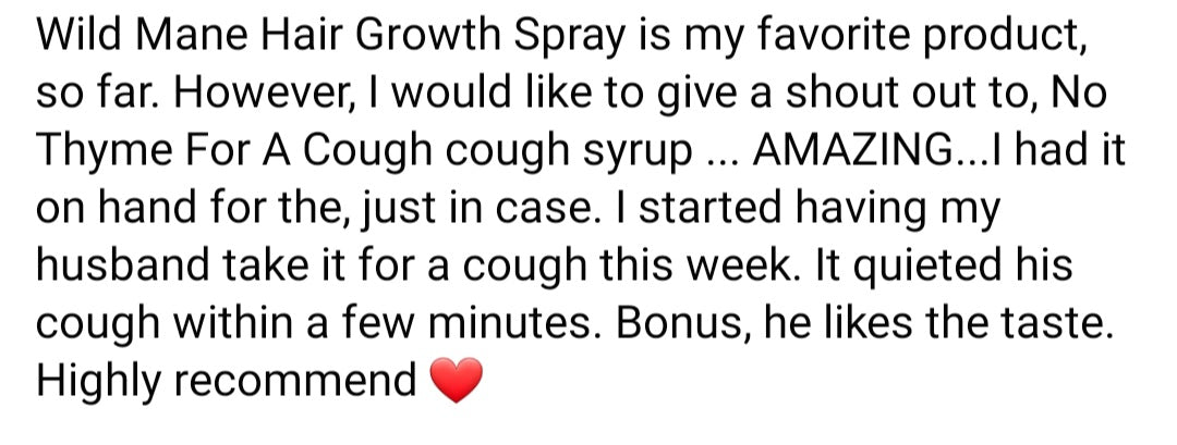 Organic Cough and Sore Throat Syrup No Thyme for a Cough Syrup