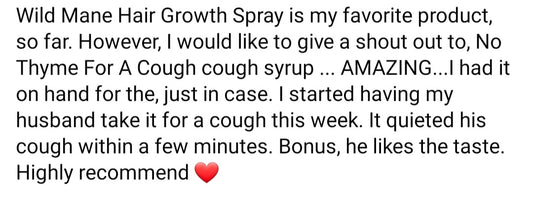 Organic Cough and Sore Throat Syrup No Thyme for a Cough Syrup